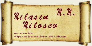 Milašin Milošev vizit kartica